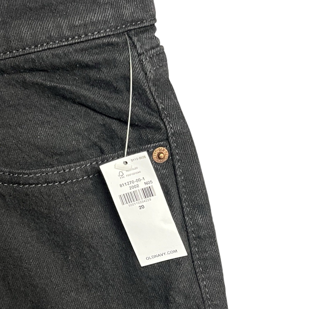 Old Navy Boyfriend Jeans Plus SZ 20 Black Mid-Rise Distressed Ripped NEW HI Rise - Picture 4 of 10